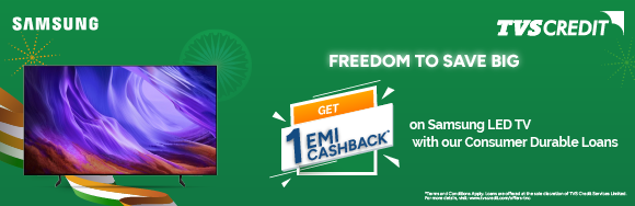 Samsung 1 EMI CASHBACK Independence Day.