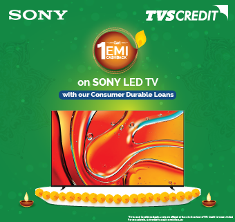 Festive Season Offer: Get 1 EMI Cashback on Sony TV Panels with our Consumer Durable Loans