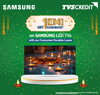 Festive Season Offer: Get 1 EMI Cashback on Samsung LED TVs with our Consumer Durable Loans